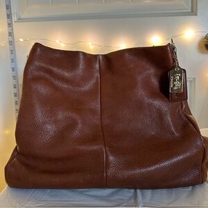 Coach Rich Brown Leather Shoulder Bag